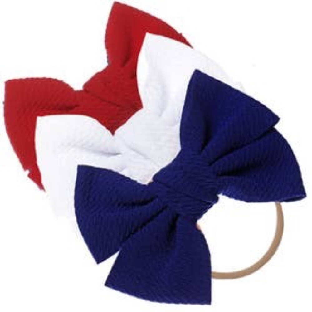 Nylon bow head bands 3 piece set